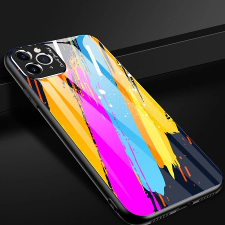 HURTEL COLOR GLASS CASE POKROWIEC DO IPHONE 11 PRO MAX ZE SZKŁA HARTOWANEGO