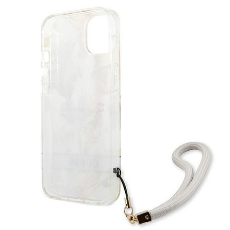 Guess GUHCP13SHFLSU iPhone 13 mini 5,4" fioletowy/purple hardcase Flower Strap