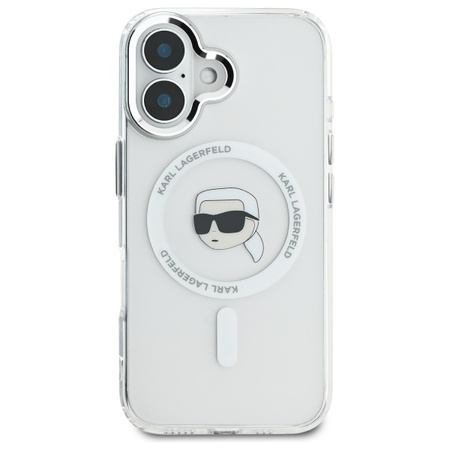 KARL LAGERFELD ETUI MAGNETYCZNE DO IPHONE 16 PLUS HARDCASE METAL KARL HEAD