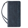Magnet Strap Case etui do iPhone 12 Pro pokrowiec portfel + mini smycz zawieszka niebieski