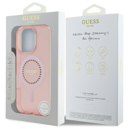 GUESS ETUI HARD CASE DO IPHONE 16 PRO MAX 6.9 DO MAGSAFE Z WZOREM