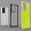 HURTEL ETUI PANCERNE DO SAMSUNG GALAXY S22 ULTRA HONEYCOMB Z ŻELOWĄ RAMKĄ