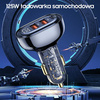 USAMS ŁADOWARKA SAMOCHODOWA 2xUSB 1xUSB-C 125W DO TELEFONÓW ZŁĄCZE USB-C