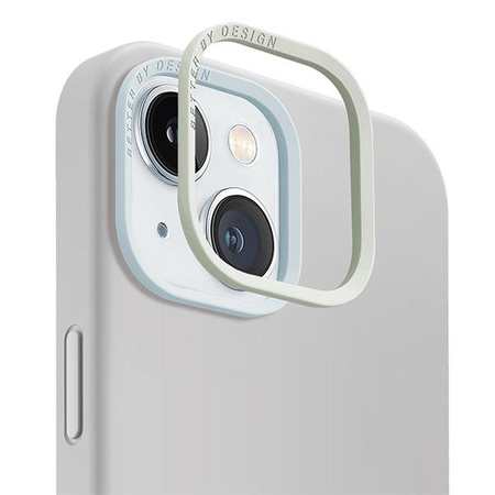 UNIQ etui Lino Hue iPhone 15 6.1" Magclick Charging jasnoszary/chalk grey