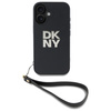 DKNY ETUI HARDCASE DO IPHONE 16 6.1 Z PASKIEM NA RĘKĘ I DESIGNERSKIM LOGO