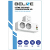 BELINE LISTWA ZASILAJĄCA 2xUSB-A 2xUSB-C 2xAC BIAŁA Z PODŚWIETLENIEM LED