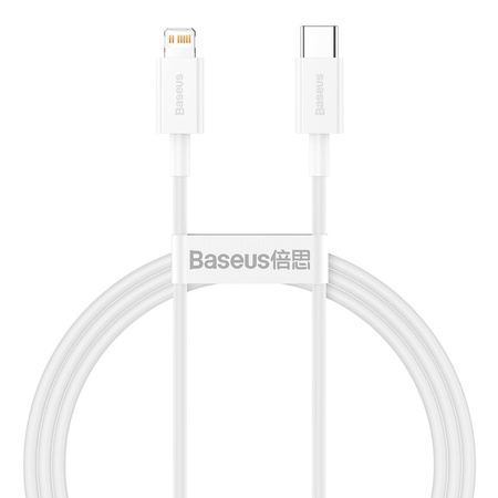 Baseus Superior kabel USB Typ C - Lightning Power Delivery 20 W 1 m Biały (CATLYS-A02)