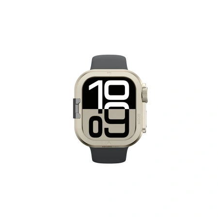 Etui metalowe AMAZINGTHING Titan Pro na Apple Watch 11 46mm aluminiowe - tytanowe