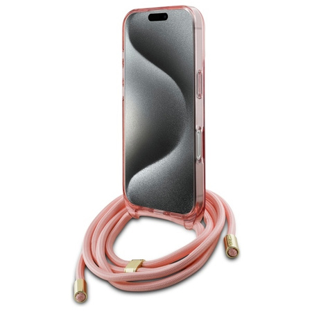 GUESS ETUI HARDCASE DO IPHONE 16 6.1 CROSSBODY CORD SCRIPT DO MAGSAFE
