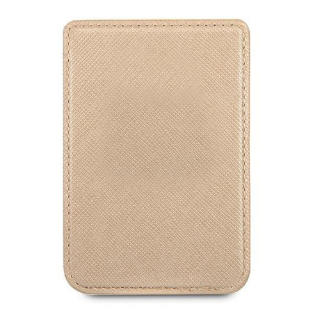 Guess Wallet Card Slot GUWMSSASLGO MagSafe Saffiano złoty/gold