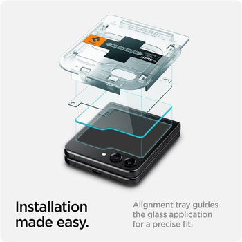 SZKŁO HARTOWANE SPIGEN GLAS.TR ”EZ FIT” 2-PACK GALAXY Z FLIP 5 CLEAR