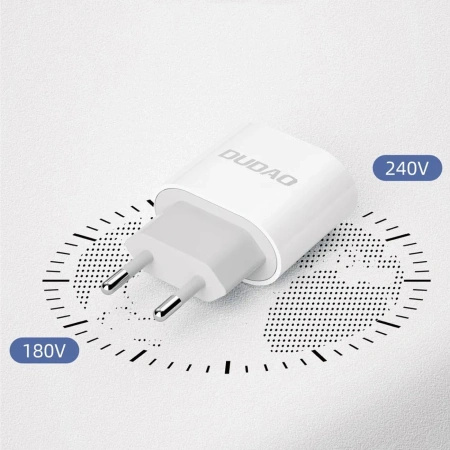 DUDAO ŁADOWARKA SIECIOWA PD 20W USB-C DO TELEFONÓW IPHONE 12 13 14 Z KABLEM