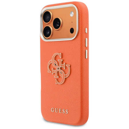 Etui Guess FW Resin Logo do iPhone 17    Pro pomarańczowy