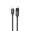 DUDAO KABEL USB-C DO USB-C 100W Z WYŚWIETLACZEM LED 1M DO TELEFONÓW