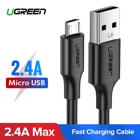 UGREEN KABEL MICRO USB QC 3.0 2.4A DO ŁADOWANIA TELEFONÓW I AKCESORIÓW 0.5M