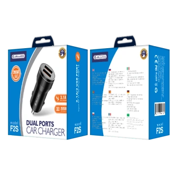 JELLICO ładowarka samochodowa F2S 3.1A 18W 2xUSB Czarny