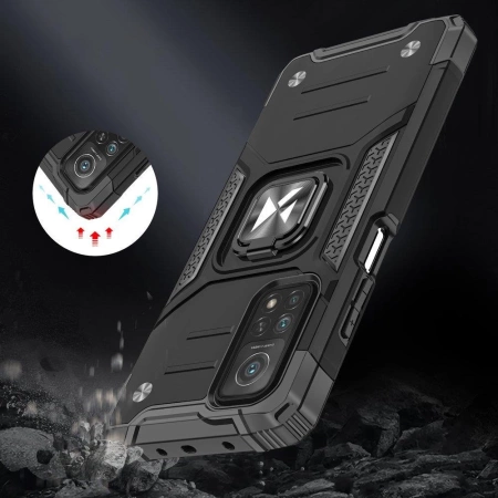 WOZINSKY RING ARMOR ETUI PANCERNE DO POCO M4 PRO 5G Z MAGNETYCZNYM UCHWYTEM