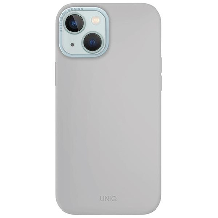 UNIQ etui Lino Hue iPhone 15 6.1" Magclick Charging jasnoszary/chalk grey