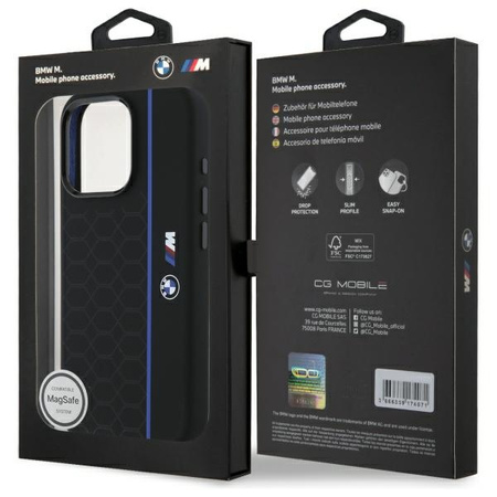 BMW ETUI CASE HARDCASE SILIKONOWE DO IPHONE 16 PRO 6.3 DO MAGSAFE HEXAGON