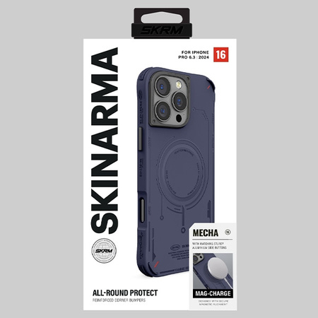 Skinarma etui Mecha iPhone 16 Pro 6.3 Magnetic Charging granatowy/navy