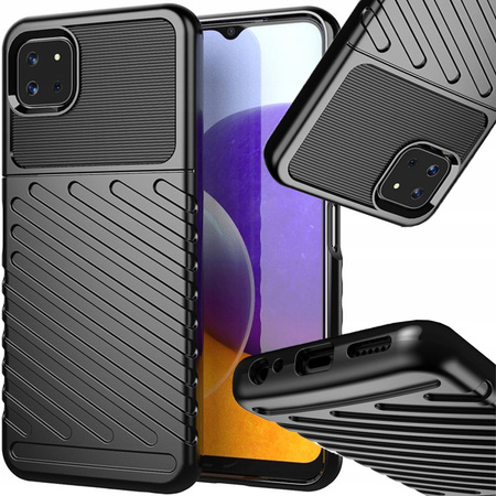 Thunder Case elastyczne pancerne etui pokrowiec Samsung Galaxy A22 5G czarny