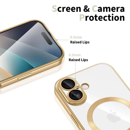 TECH-PROTECT ETUI MAGFLEX MAGSAFE DO IPHONE 17 OCHRONA PRZEZROCZYSTE ZŁOTE