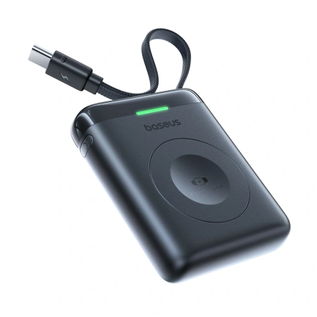 Powerbank Baseus EnerFill FW11 5W do Apple Watch z wbudowanym kablem - czarny