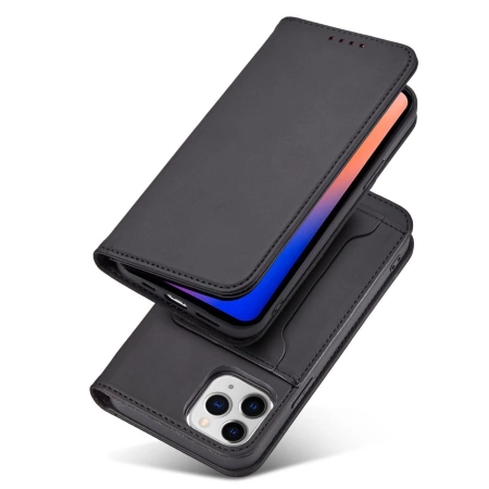 HURTEL ETUI PORTFEL POKROWIEC DO IPHONE 12 MAGNET CARD Z UCHWYTEM NA KARTY