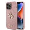 Guess GUHCP15LHG4SGP iPhone 15 Pro 6.1" różowy/pink hardcase Glitter Script Big 4G