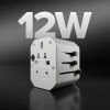 Adapter podróżny SBS TEADAPTUSBTCUNI USB-C USB-A uniwersalny - biały