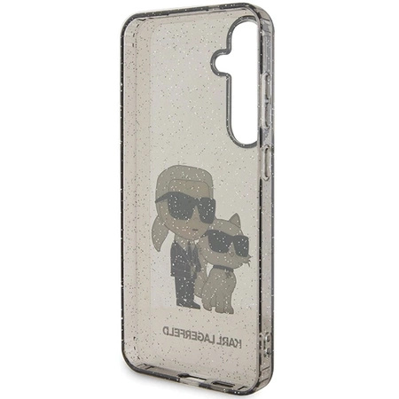 Etui Karl Lagerfeld Glitter Karl&Choupette na Samsung Galaxy S24+ - czarne