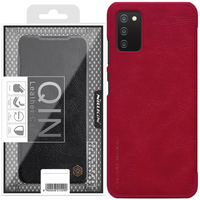 Nillkin Qin skórzana kabura etui Samsung Galaxy A03s czerwony