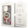 Etui Guess GUHMP14LHCFWSA na iPhone 14 Pro zielony/khaki hardcase Flower MagSafe