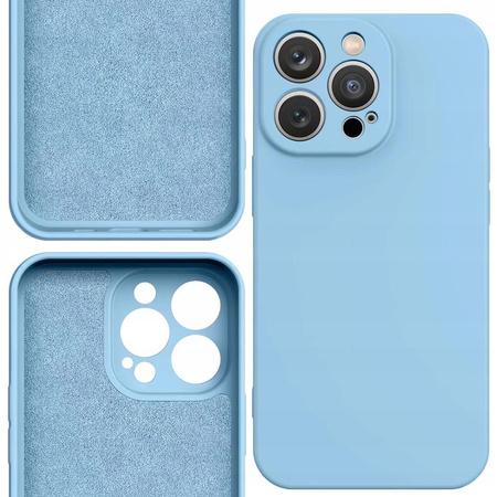 Silicone case etui iPhone 14 Plus silikonowy pokrowiec jasnoniebieskie