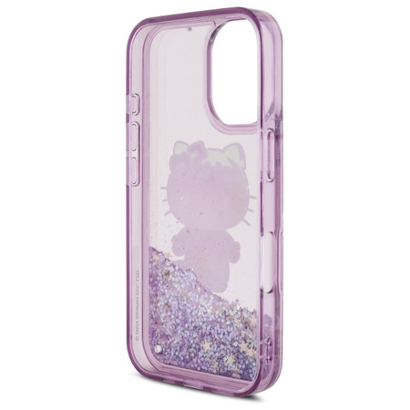 HELLO KITTY ETUI HARDCASE DO IPHONE 16 6.1 LIQUID GLITTER 50TH ROZŚWIETLONY