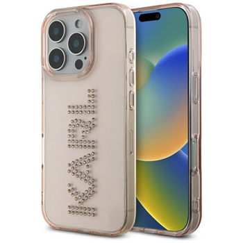 KARL LAGERFELD ETUI RHINESTONES LOGO DO IPHONE 16 PRO MAX WYSOKIEJ