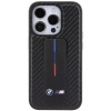 Etui BMW Grip Stand Smooth & Carbon na iPhone 15 Pro - czarne