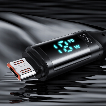 McDodo DIGITAL PRO QC 4.0 Micro USB 18W 1.2m black phone cable