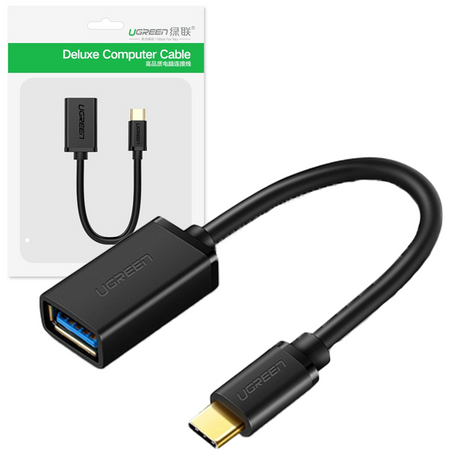 Ugreen adapter przejściówka kabel OTG z USB 3.0 na USB Typ C czarny (30701)