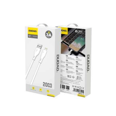 DUDAO KABEL USB-A DO LIGHTNING 3A 2M DO IPHONE 11 12 13 14 15 PEŁNE