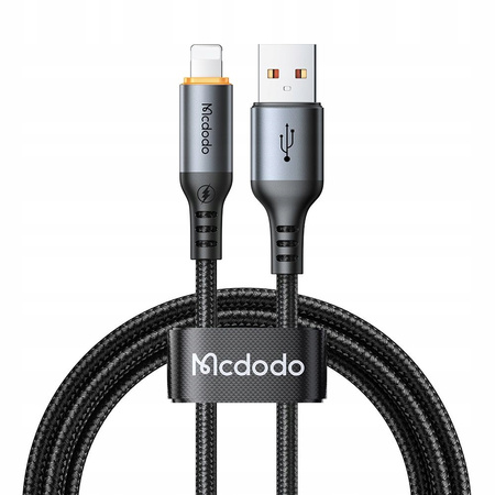 MCDODO KABEL USB-A LIGHTNING SZYBKIE ŁADOWANIE 12W 1M POWER OFF LED
