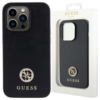 GUESS ETUI HARDCASE DO IPHONE 13 PRO 6.1 STRASS METAL LOGO OCHRONA TELEFONU