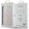 Etui Guess 4G Collection Leather Metal Logo MagSafe na Samsung Galaxy S24 Ultra - różowe