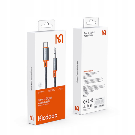  McDodo Adapter do telefonu USB C do mini jack 3,5mm z DAC 1,2m