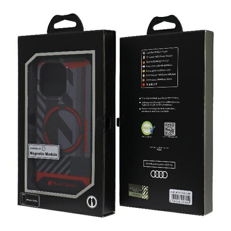 AUDI IML SPORT DO MAGSAFE CASE DO IPHONE 13 PRO 6.1 AUS-IMLMIP13P-RSQ/D2-BK