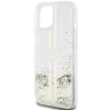 Etui Guess Liquid Glitter Gold Stripes na iPhone 15 Plus / 14 Plus - przezroczyste