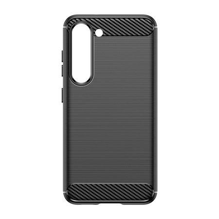 Carbon Case etui Samsung Galaxy S23+ elastyczny silikonowy karbonowy pokrowiec czarne