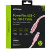 INNOSTYLE POWERFLEX KABEL USB-C SZYBKIE ŁADOWANIE DO IPHONE SAMSUNG 3A 60W KEVLAR 2M RÓŻOWY