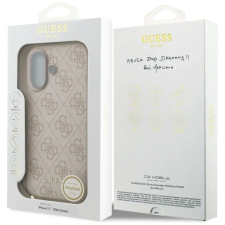 GUESS ETUI 4G CHARMS COLLECTION MAGSAFE DO IPHONE 17 Z OCHRONĄ I MODERNYM