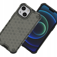 HURTEL ETUI PANCERNE DO IPHONE 13 MINI HONEYCOMB Z ŻELOWĄ RAMKĄ OCHRONNE